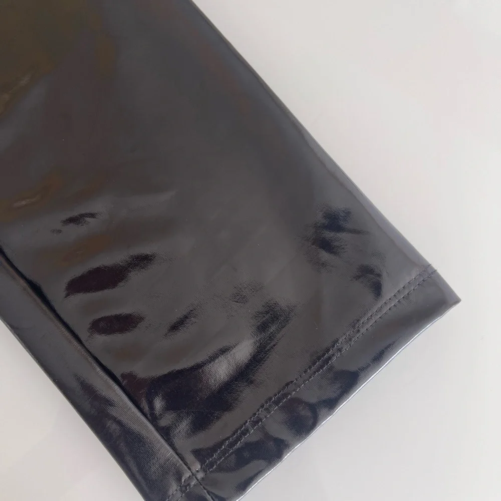 H&M Divided black faux pantent leather vinyl leggings - Picture 6 of 14